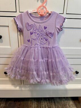 Bluey - Precious Purple Tulle Girl Dress - NWOT!